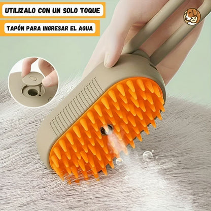 Cepillo de vapor para mascotas 3 en 1
